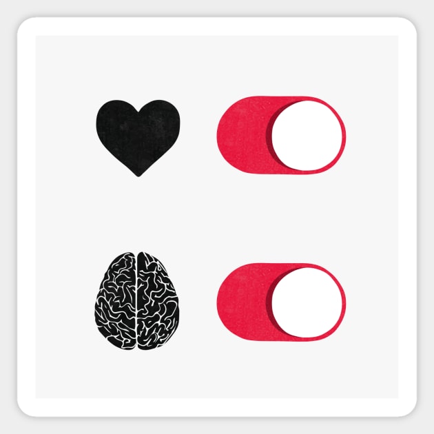 Heart On – Brain On switch Sticker by maivisto